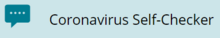 A blue message icon and “Coronavirus Self-Checker”